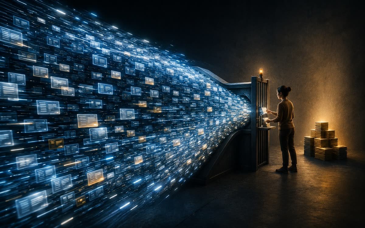 Fast generation on one side, a human still doing all the deciding on the other