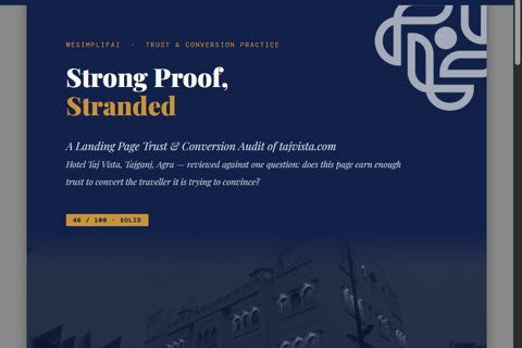 A landing page trust and conversion audit report