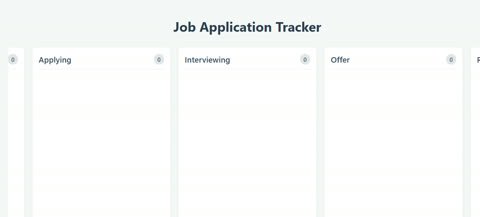 A working Kanban board with drag-and-drop columns