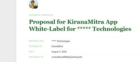A formatted business proposal document